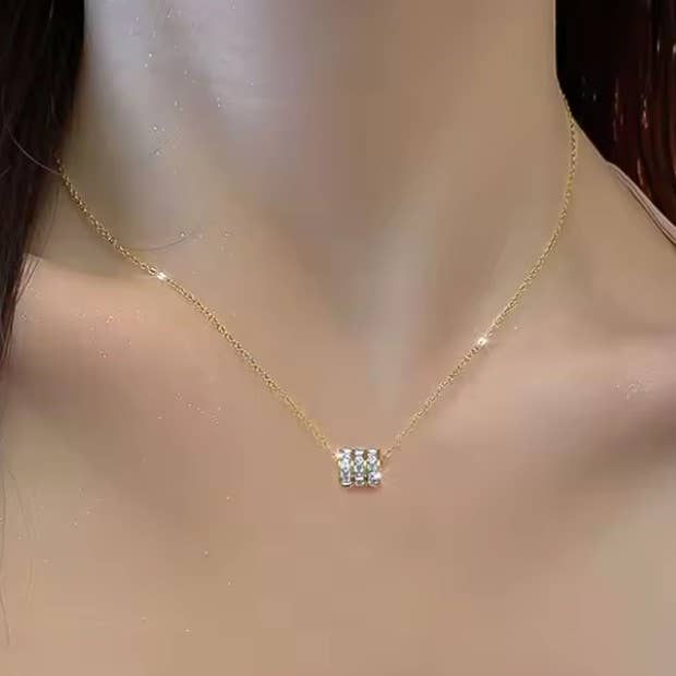 18K STAINLESS STEEL TARNISH FREE BARREL NECKLACE