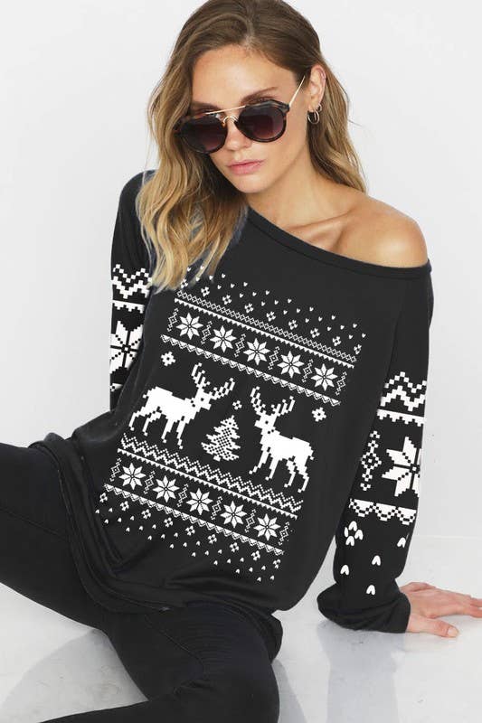 Rudolph Graphic French Terry Top