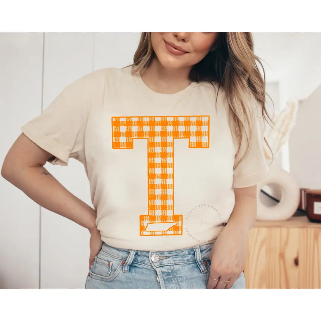 Checkered Tennessee Vols Graphic Tee