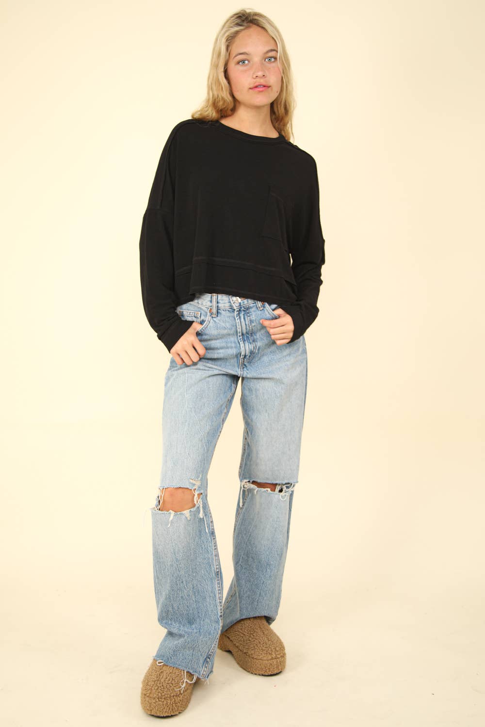 Oversized Casual Knit Top