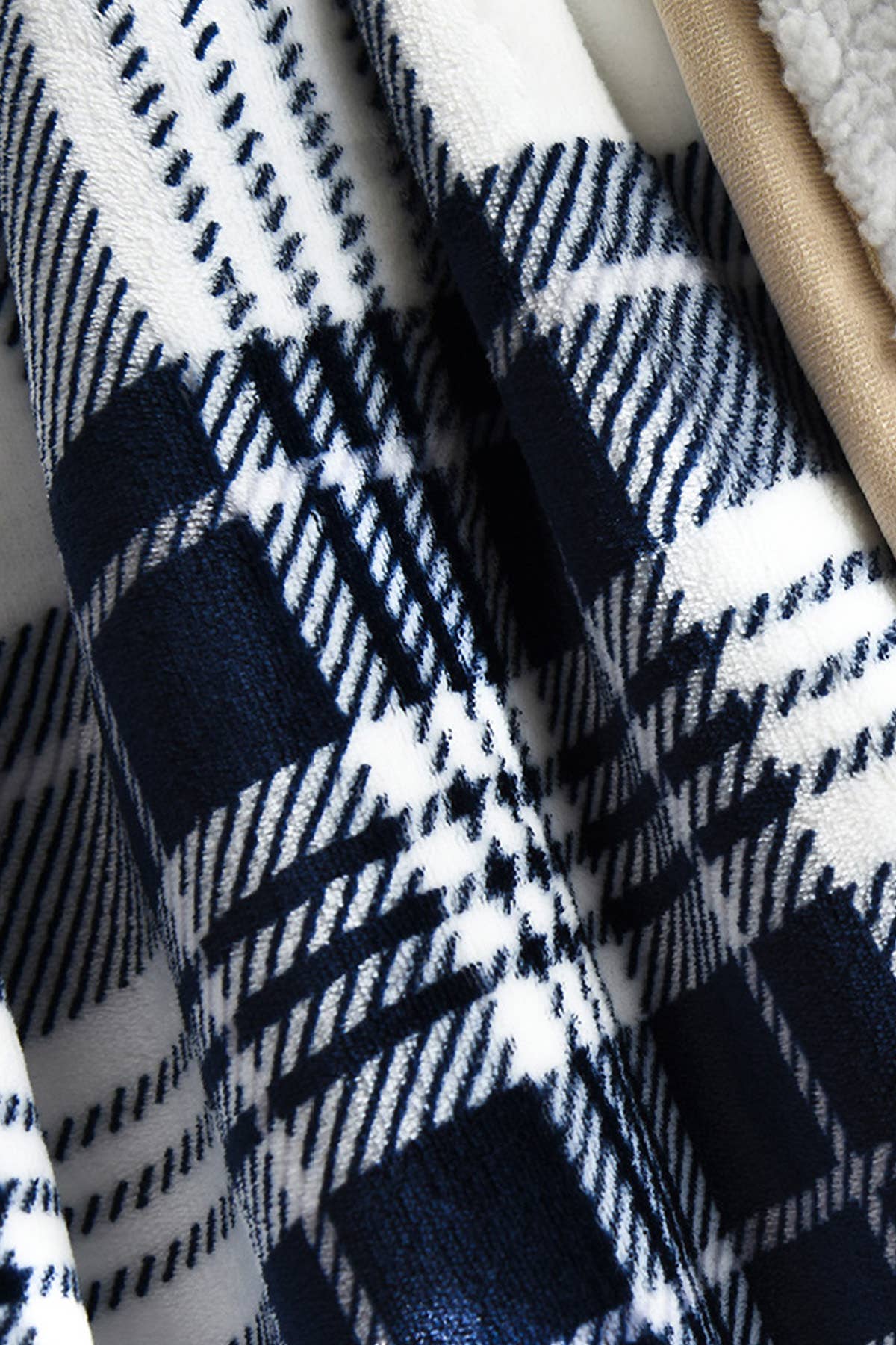 Gingham Sherpa Blanket