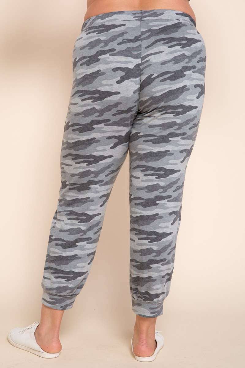 PLUS ARMY PRINT JOGGER PANTS
