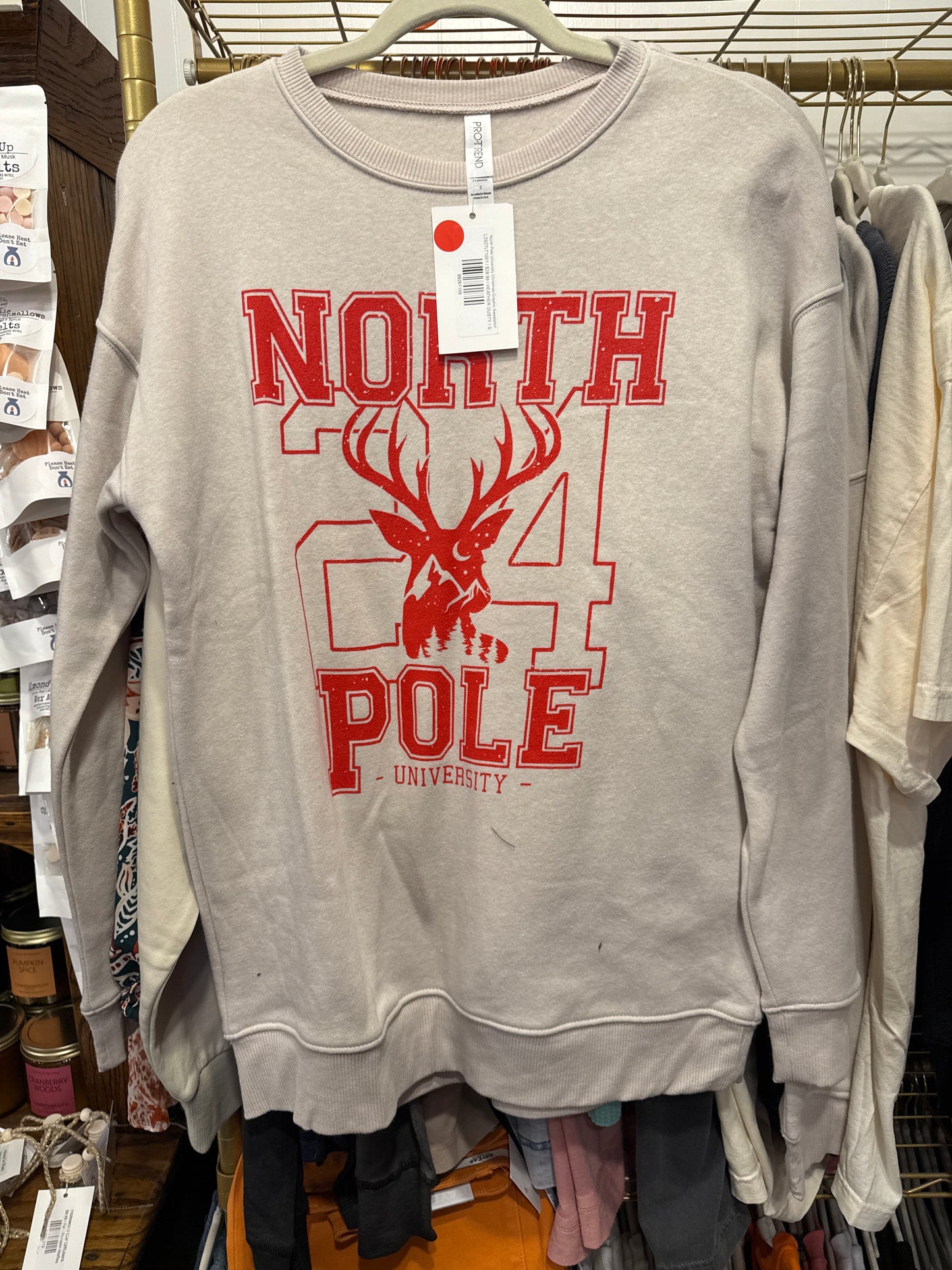 North Pole University Christmas Graphic Sweatshirt