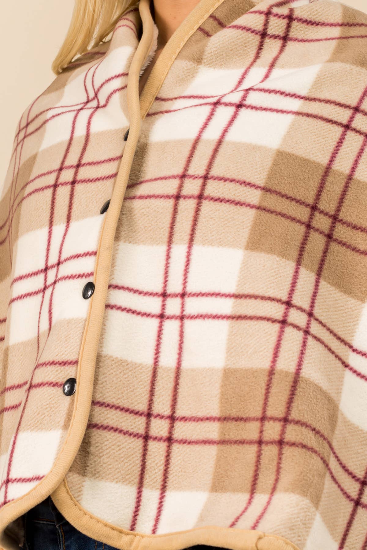 Plaid Blanket Shawl