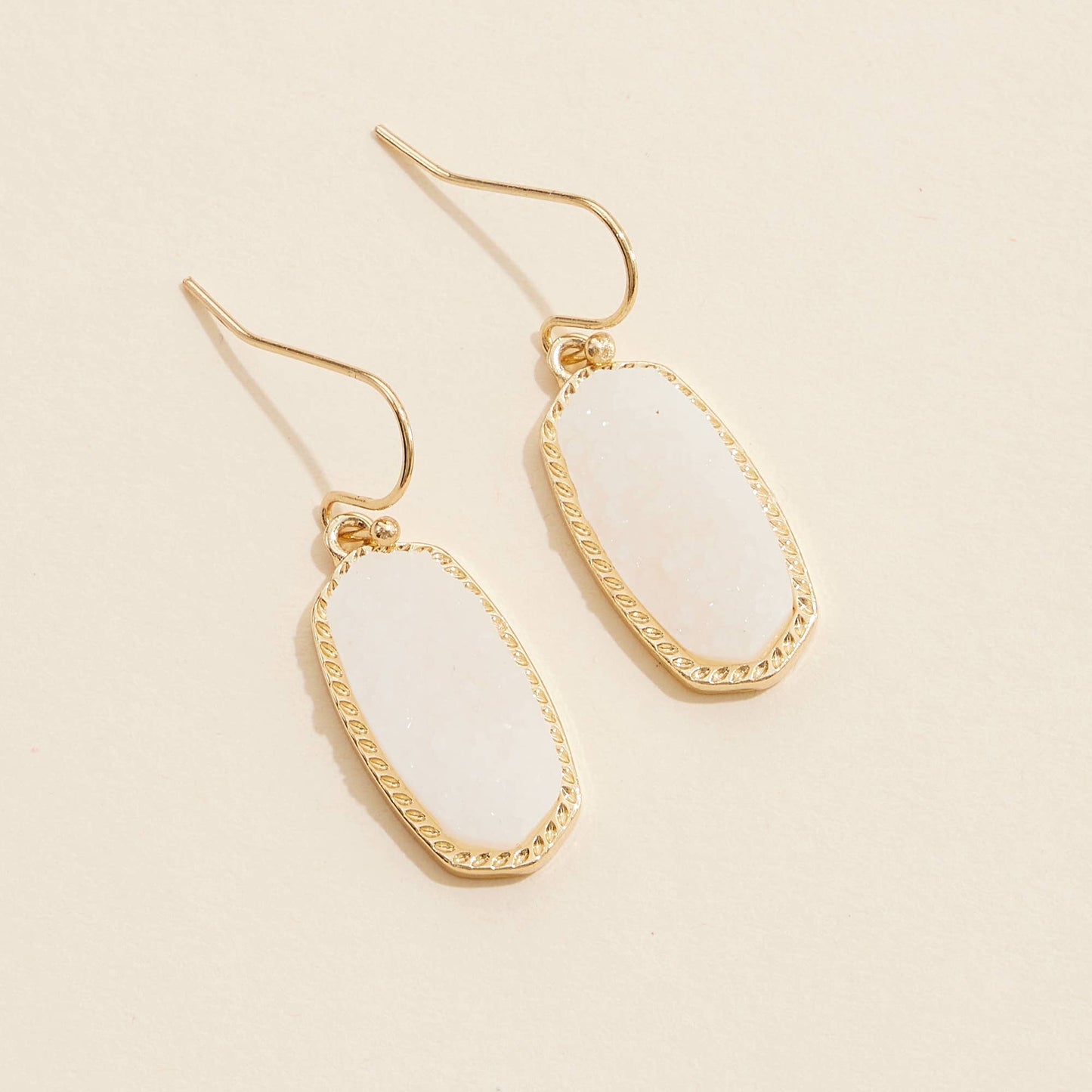 Druzy Stone Dangling Earrings