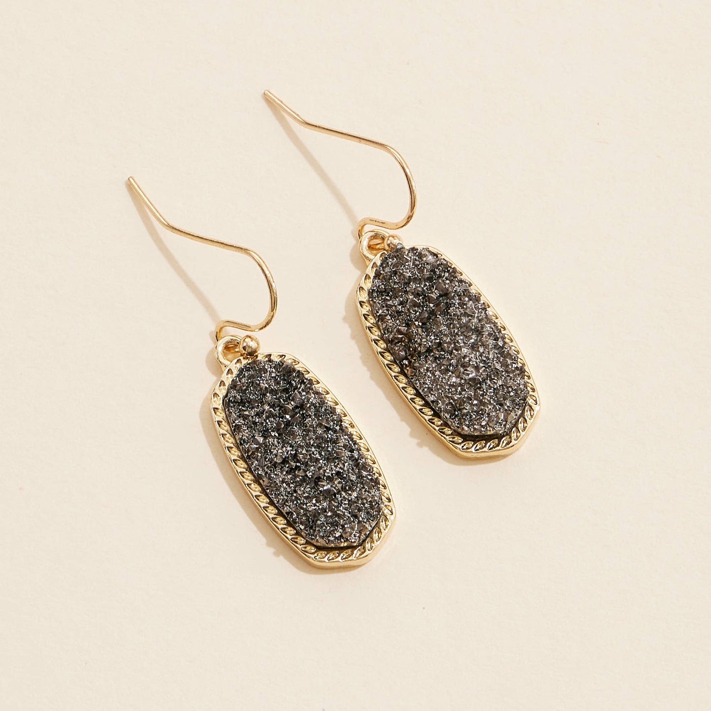 Druzy Stone Dangling Earrings