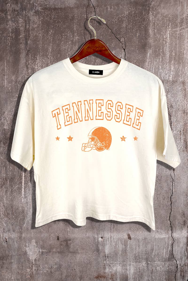 Giving Tennessee Football Graphic Crop Tee