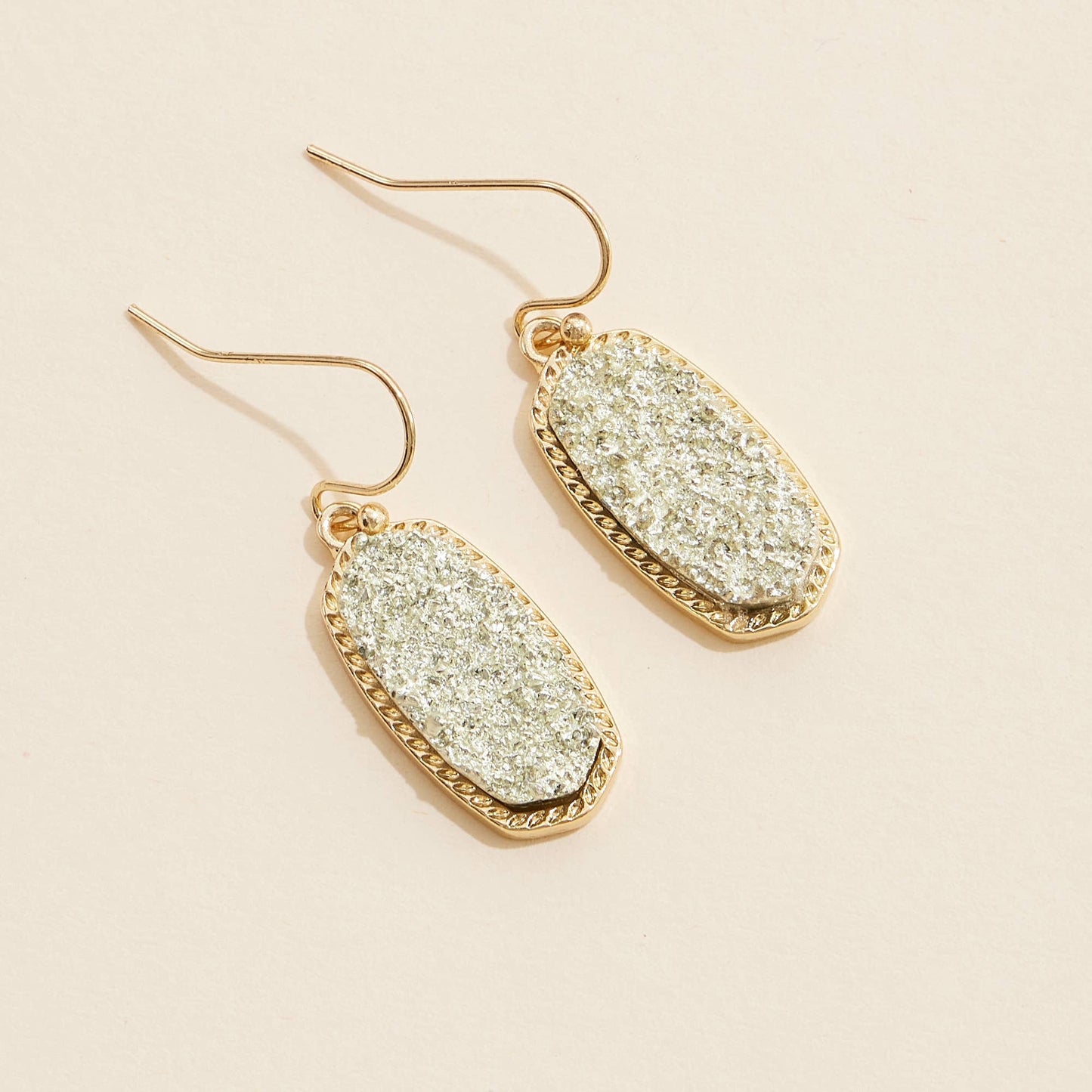 Druzy Stone Dangling Earrings