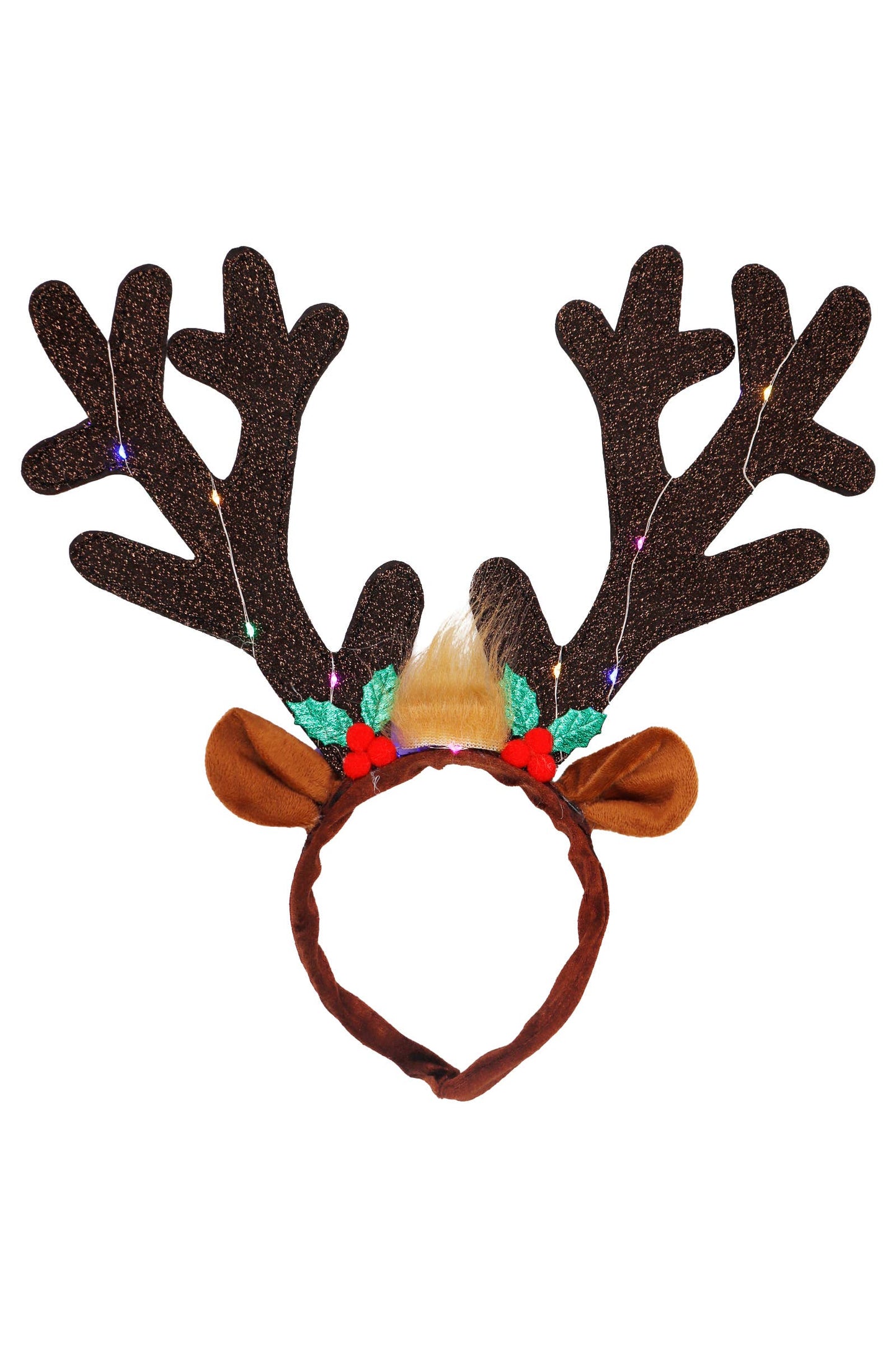 Oversized Rudolph Antler LED Light-Up Hairband