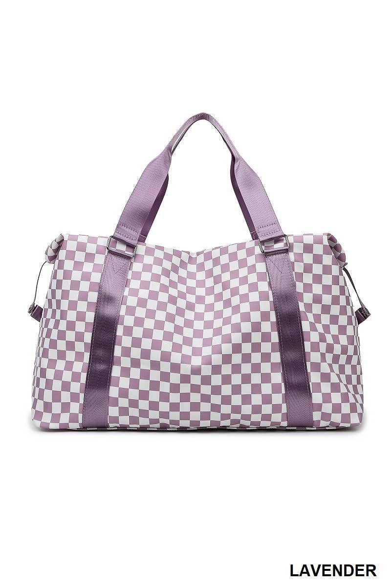Checkered Travel Duffle Bag