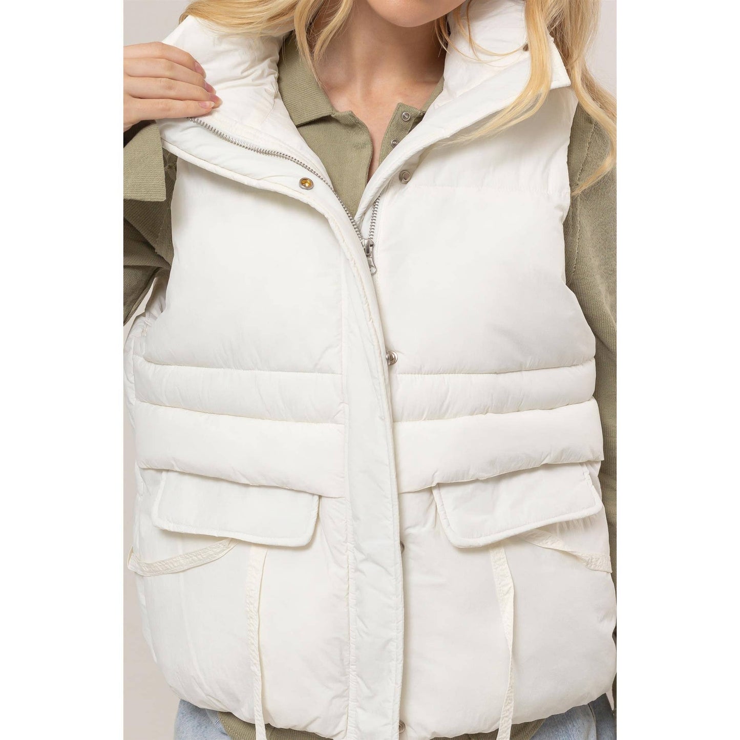 Placket Puffer Vest
