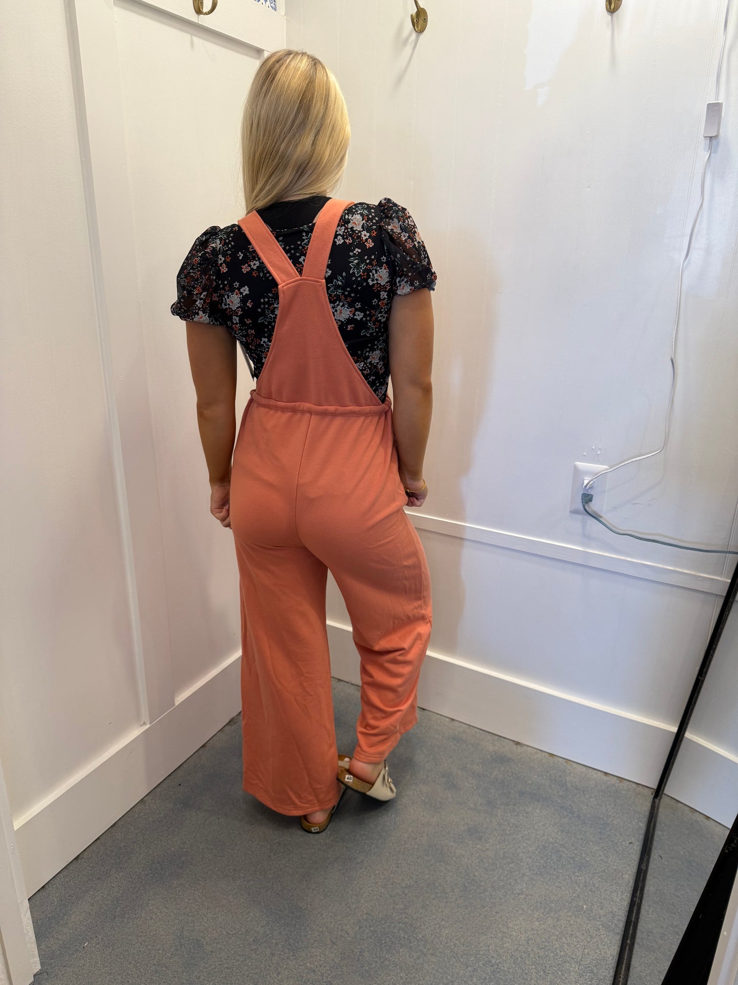 Pocketed Drawstring Wide Leg Overalls