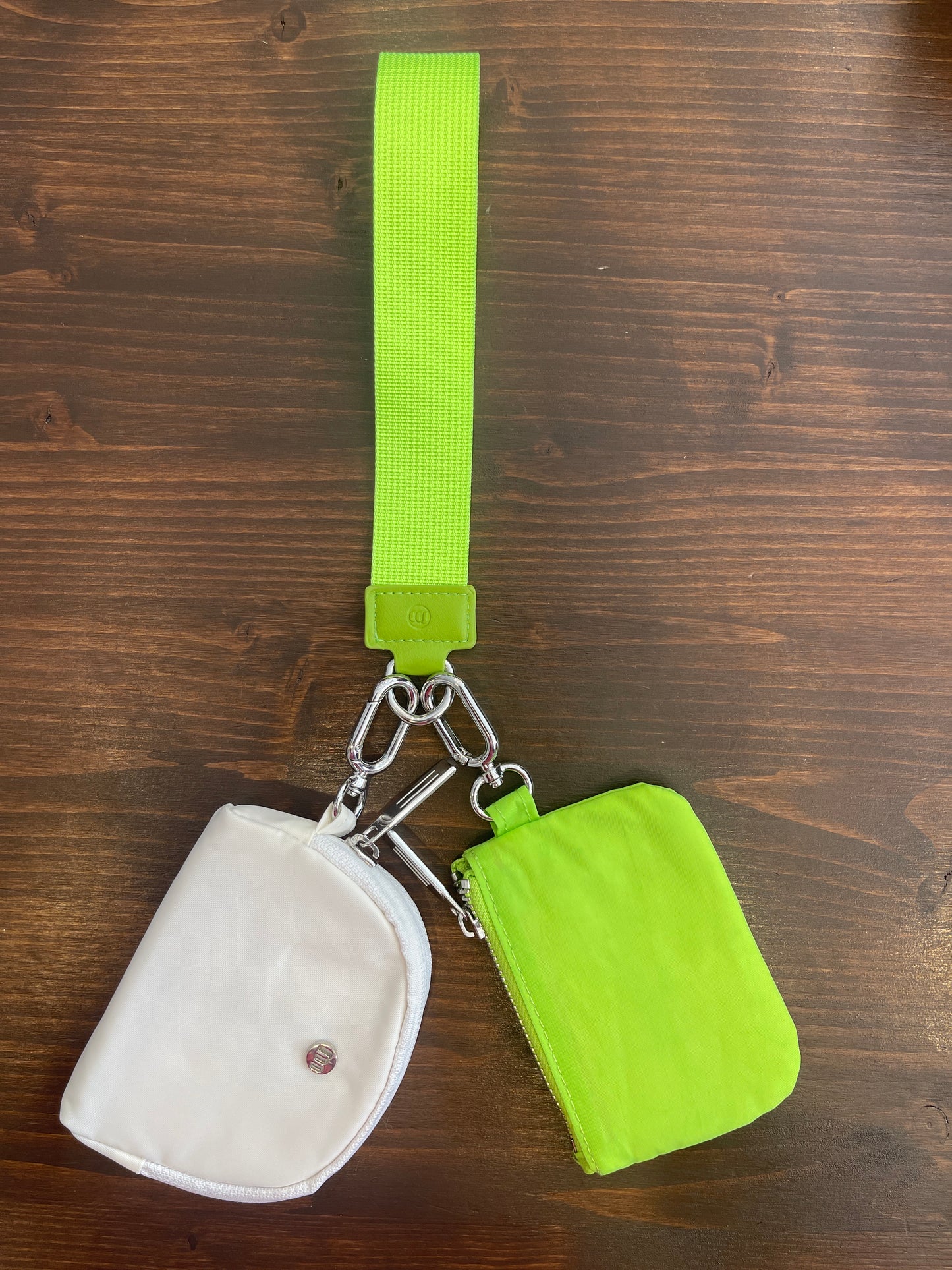 Double Pouch Wristlet with Zippers