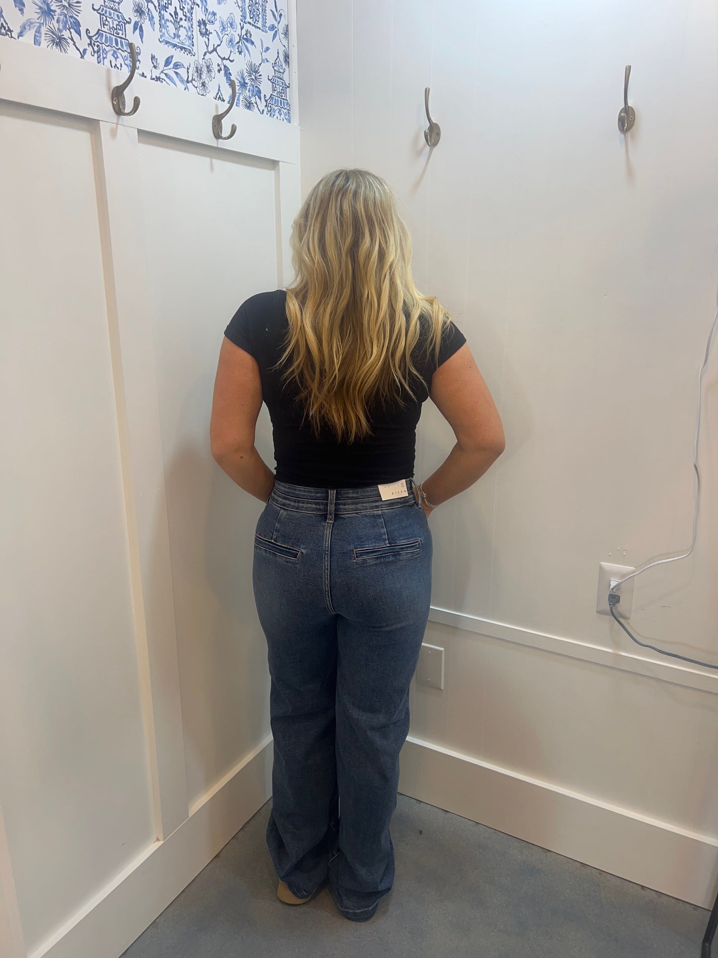 Tummy Control Elastic High Rise Wide Double Waist