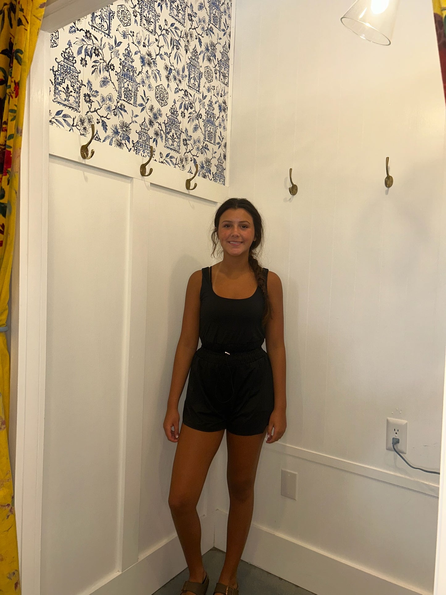 Plain Sleeveless Loop Drawstring Cinched Waist Romper