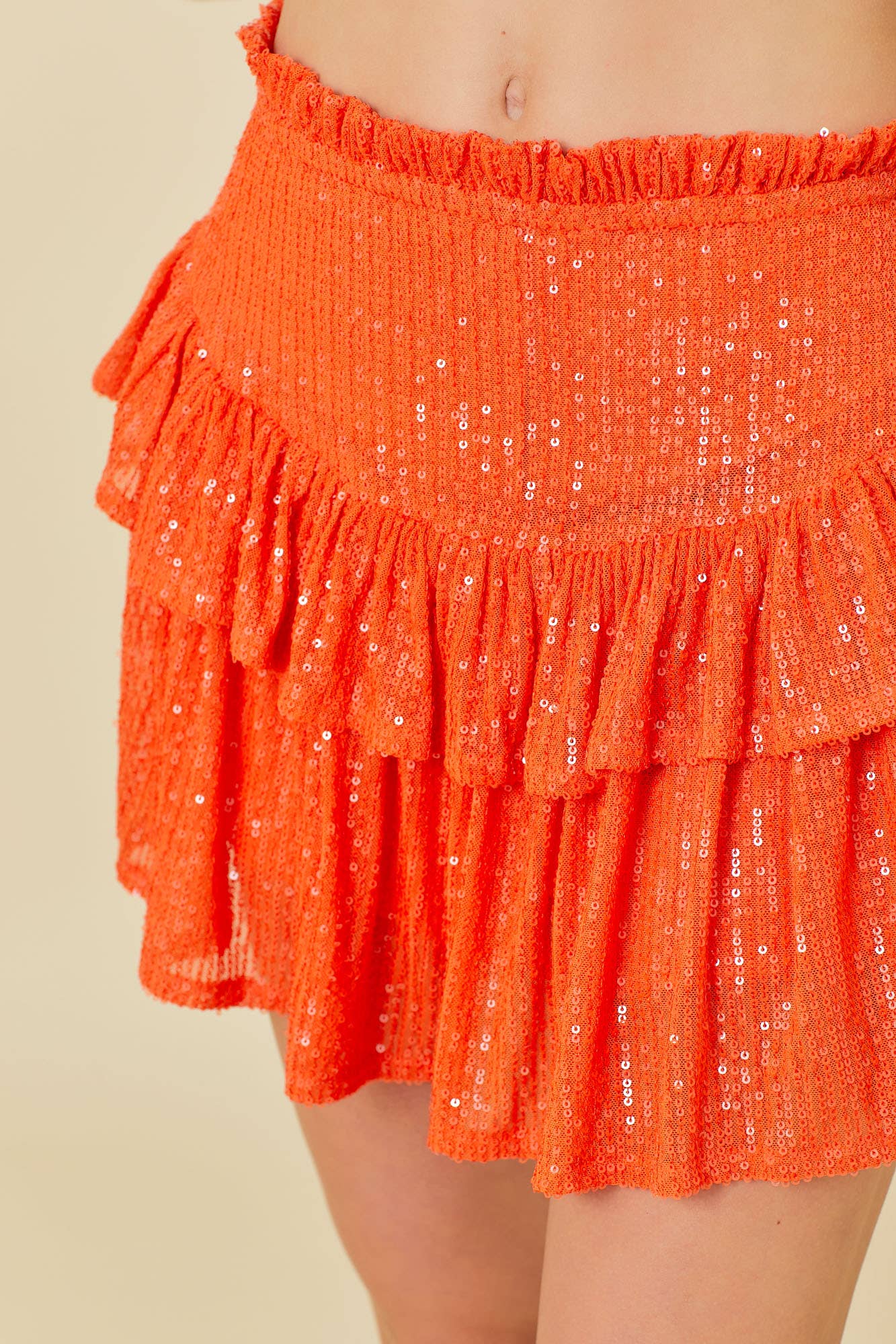 Ruffle Sequin Skort
