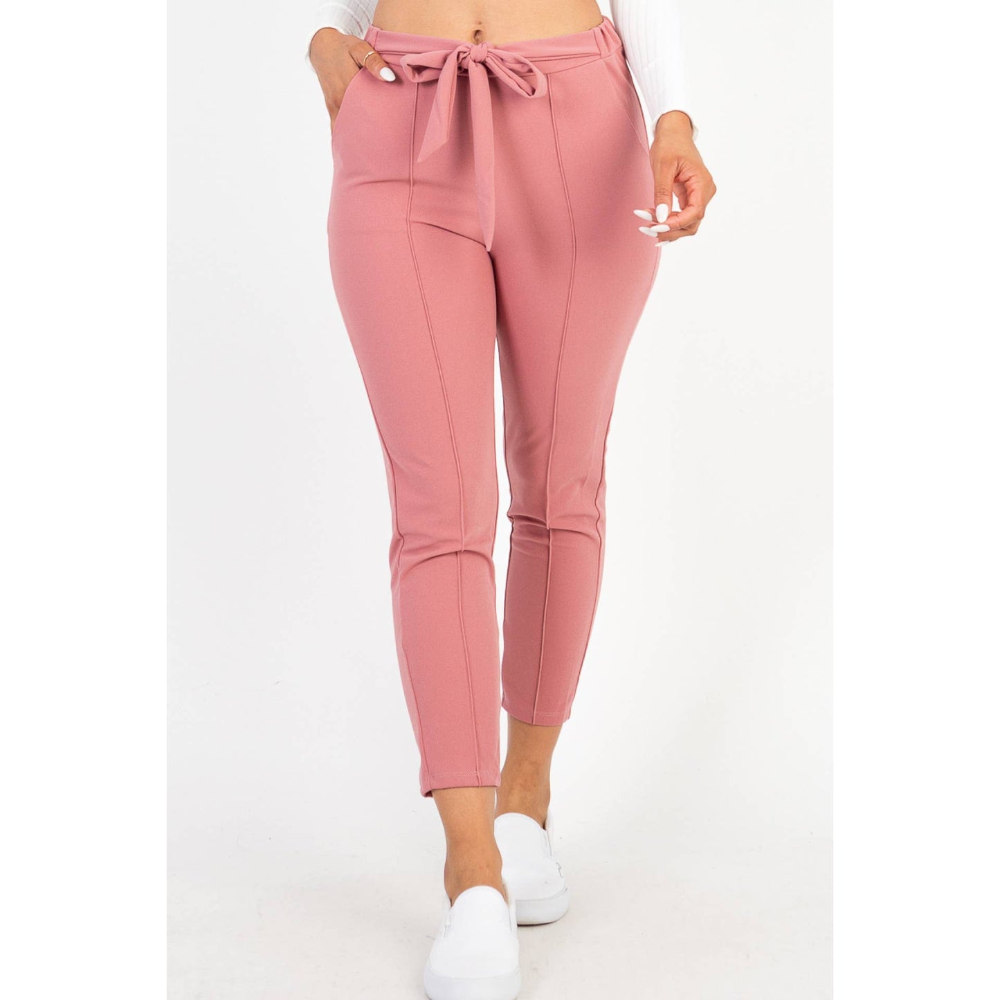 Knit Tie Front Pants