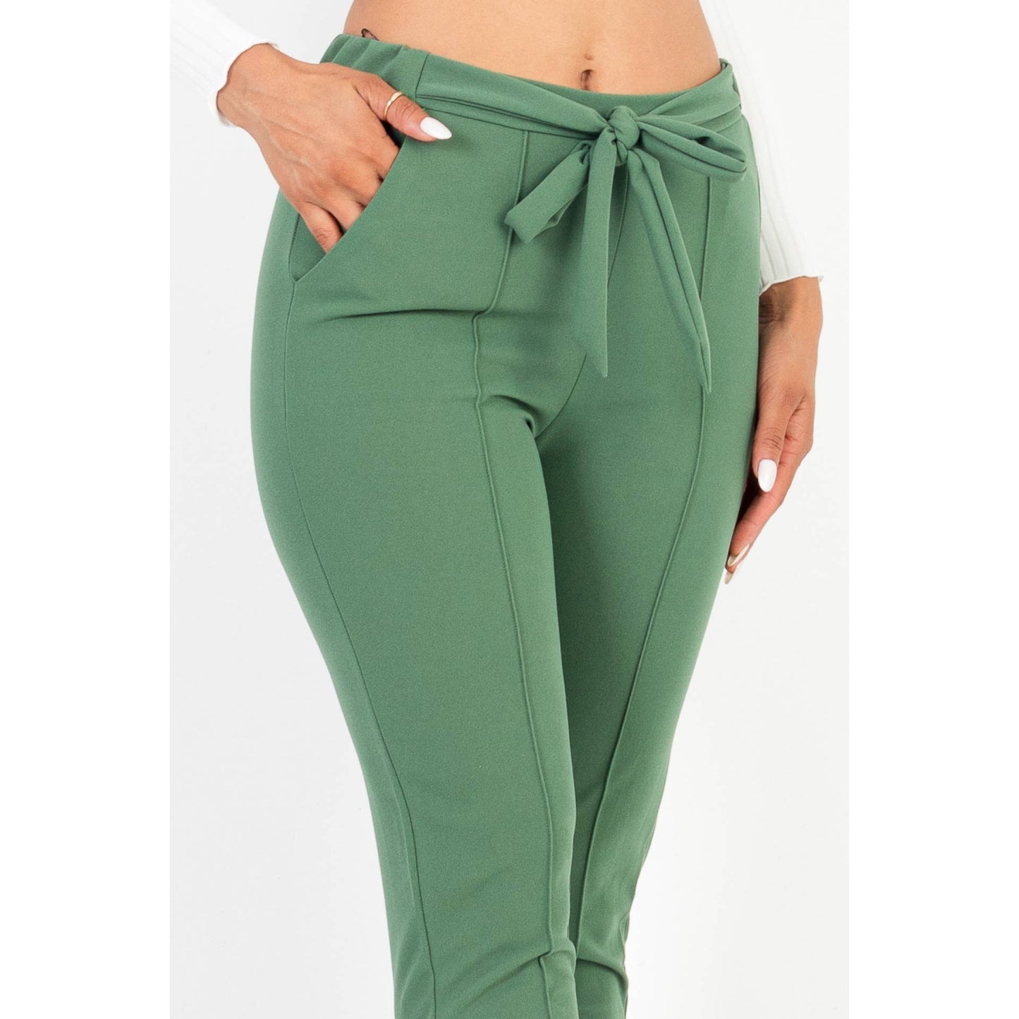 Knit Tie Front Pants
