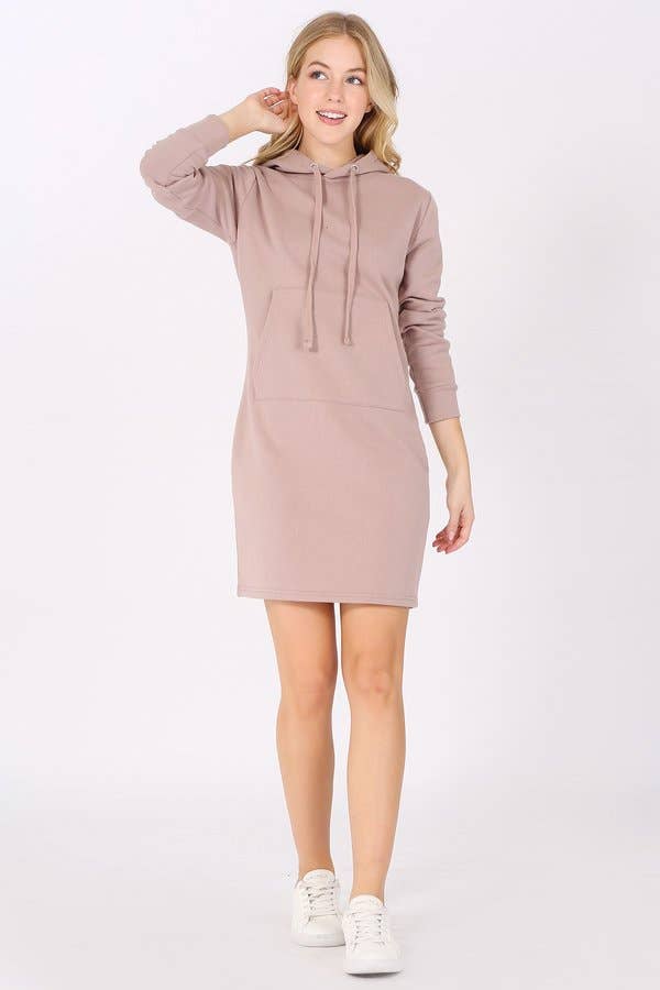 Color fleece lined hoodie long sleeve sweat dress shirt