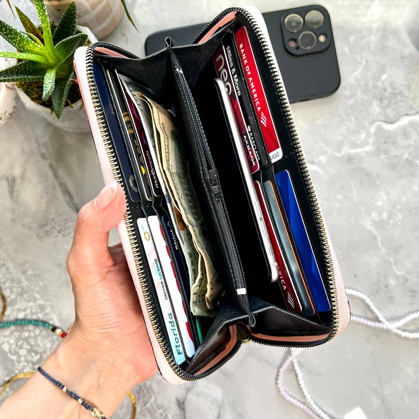Vegan Wallet for Women Made with Rug Design, Wallet Women