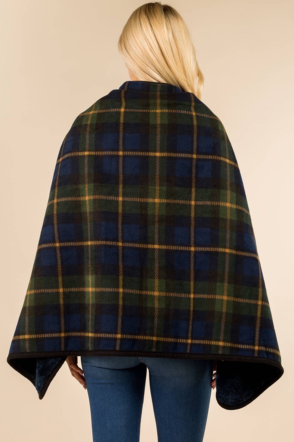 Plaid Blanket Shawl