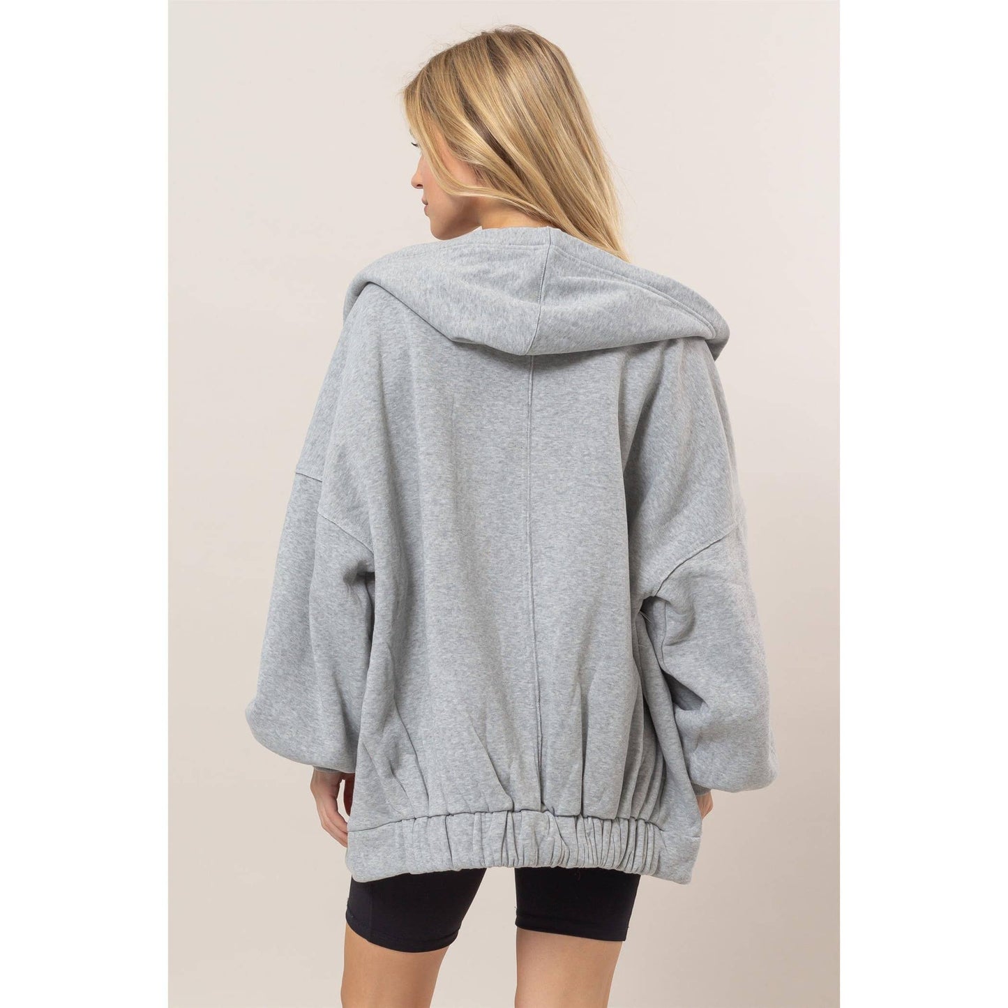 French Terry Oversized Hood Jacket