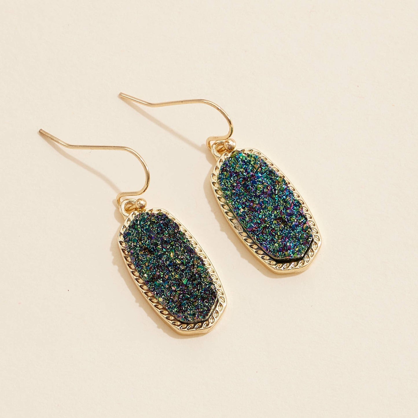 Druzy Stone Dangling Earrings