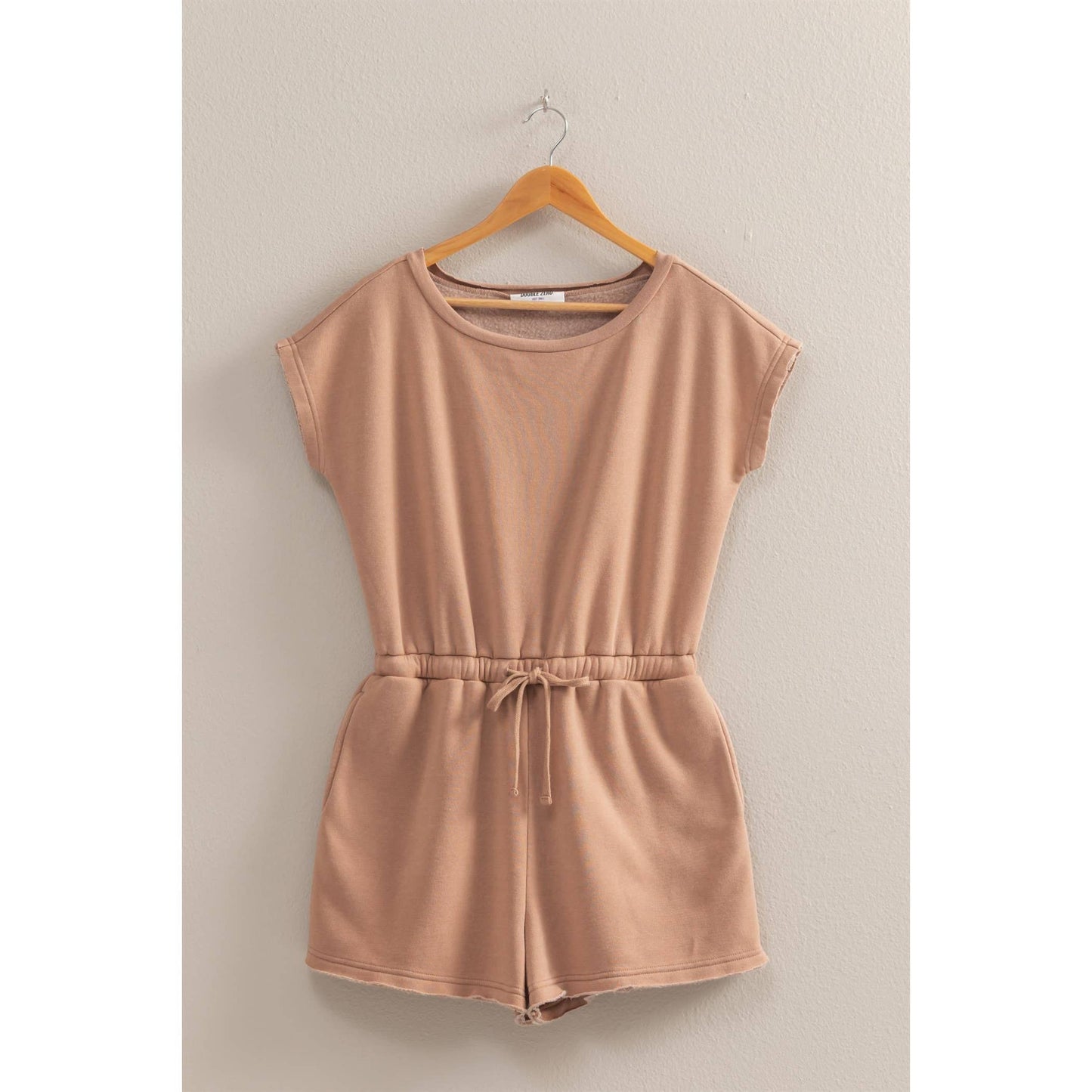Cap Sleeve Drawstring Waist Romper