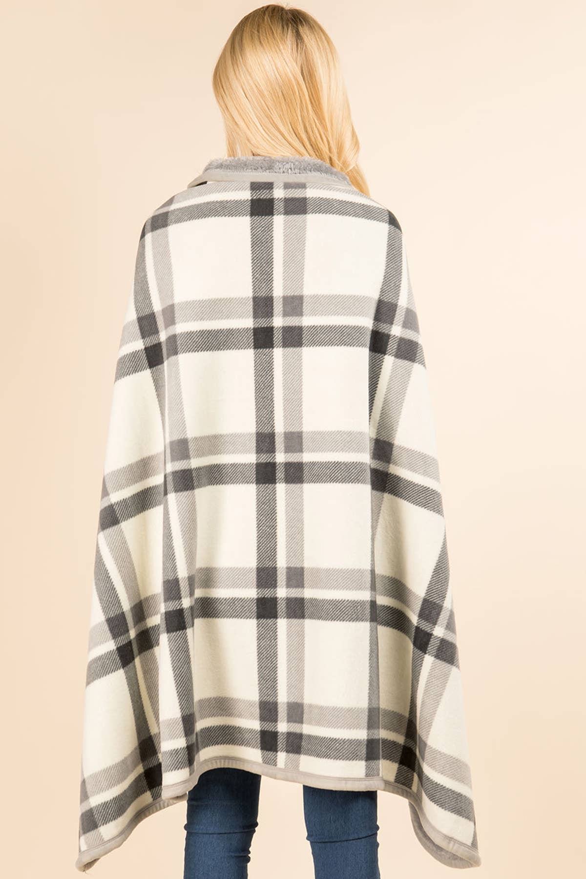 Plaid Blanket Shawl