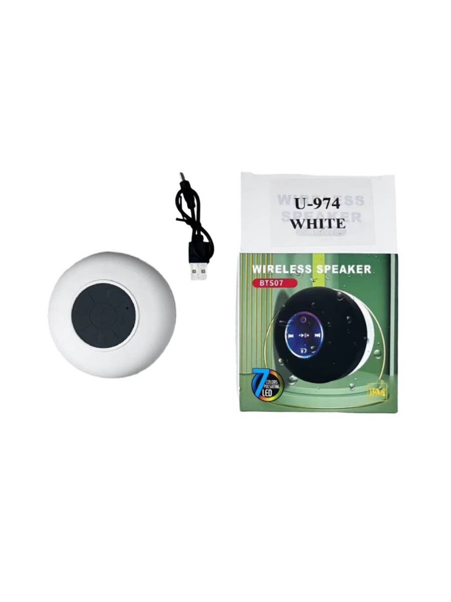 Portable Bathroom Bluetooth Led Speaker