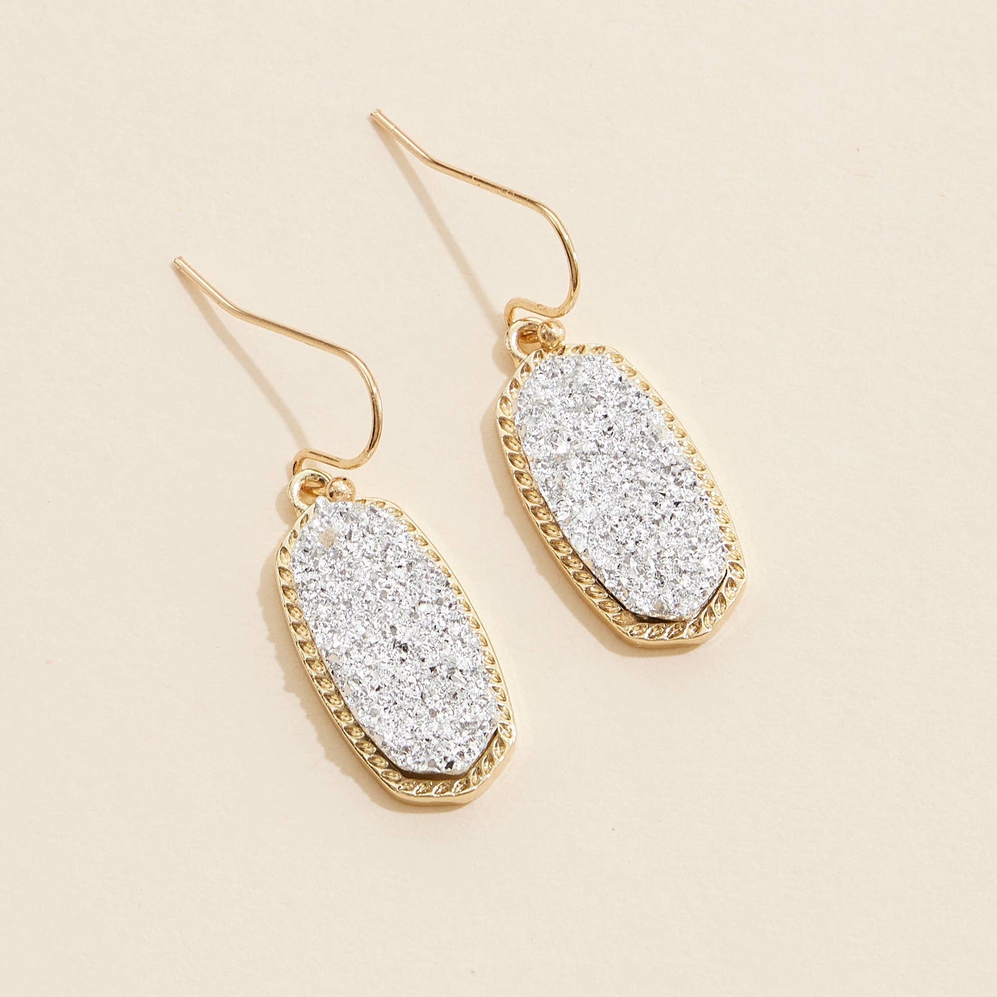 Druzy Stone Dangling Earrings