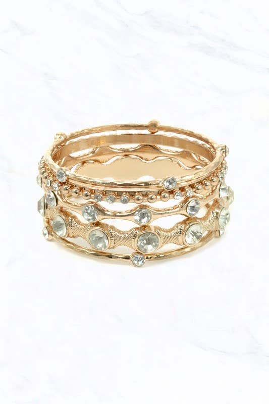 Rhinestones With Metal Bracelet