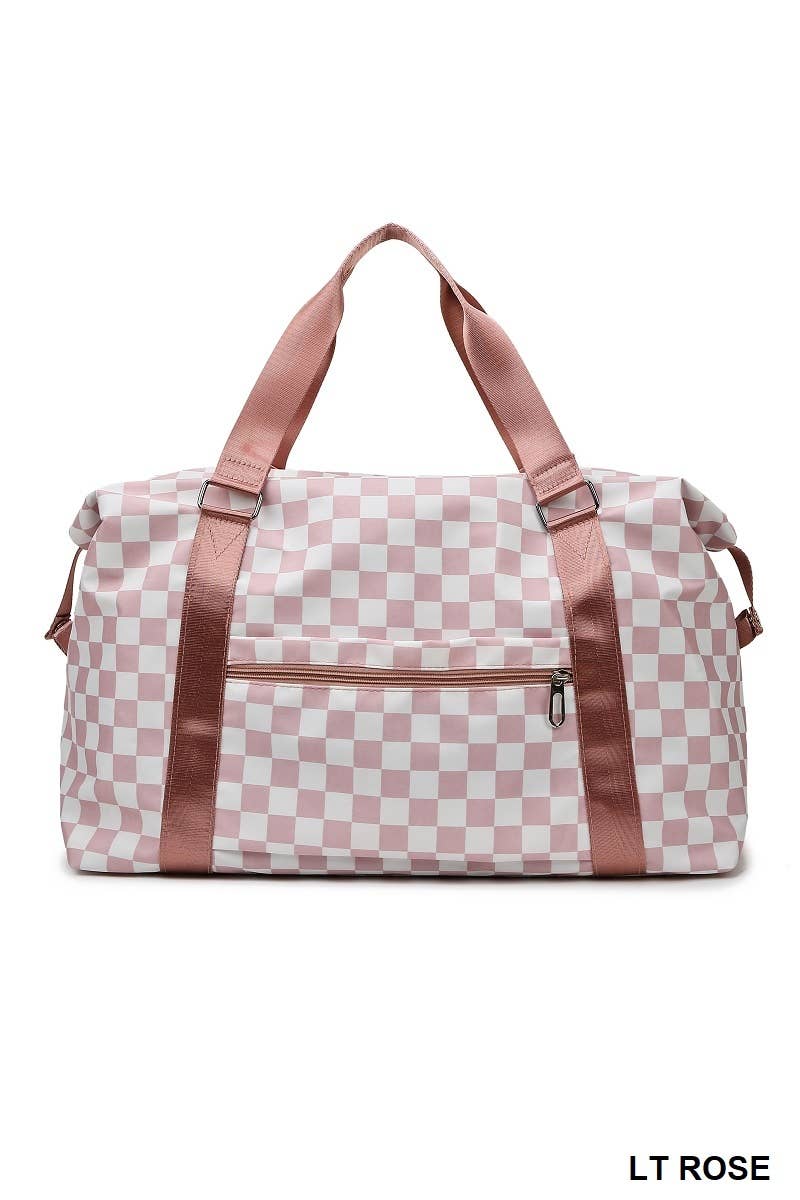 Checkered Travel Duffle Bag