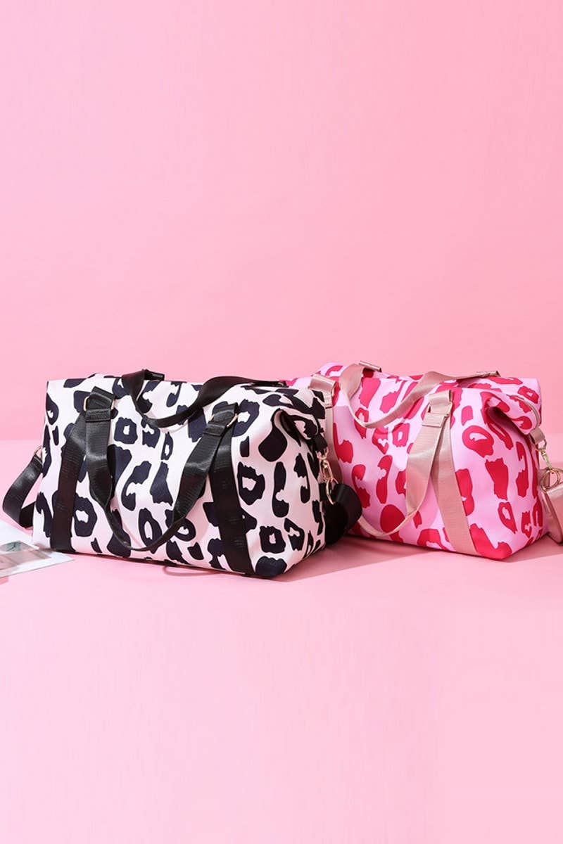 Leopard Print Weekender Travel Duffle Bag