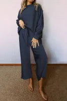 Ultra Loose Textured 2pcs Slouchy Outfit (Sold as Separates)