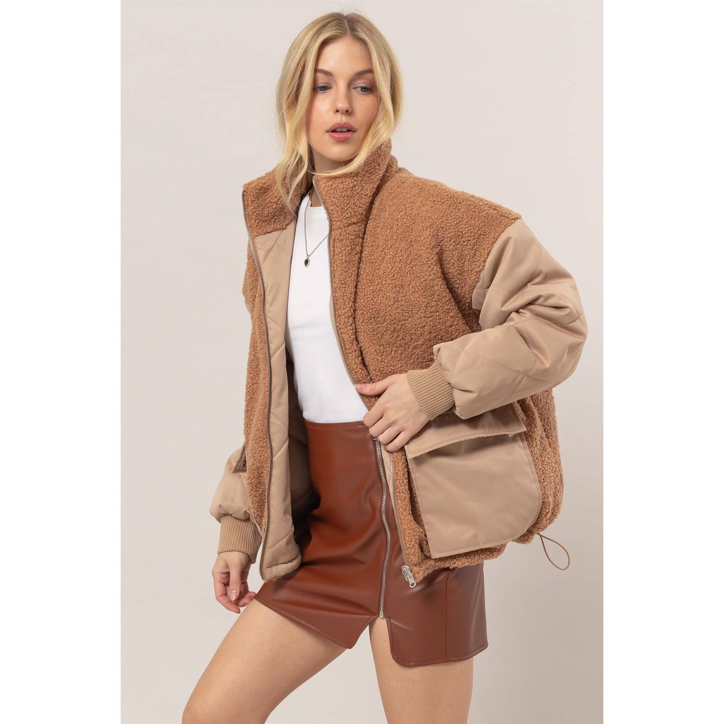 Reversible Fur Puffer Jacket