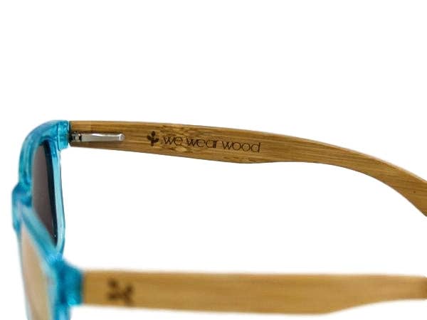 Ocean Blue Bamboo Sunglasses
