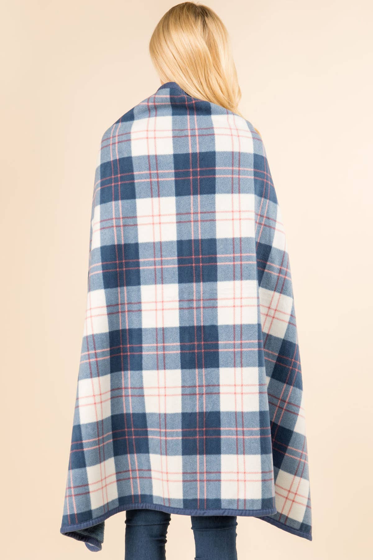 Plaid Blanket Shawl