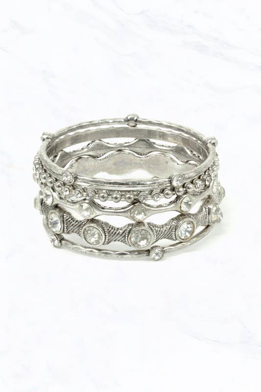 Rhinestones With Metal Bracelet