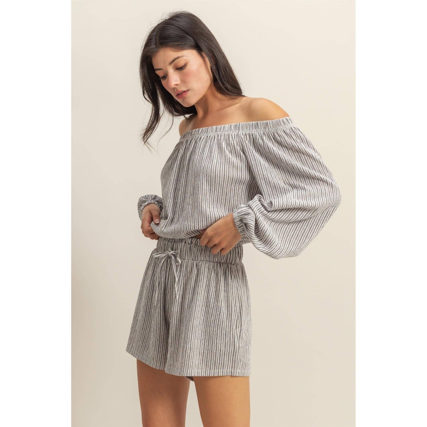 Off Shoulder Top And Short Set (Sold as Separates)