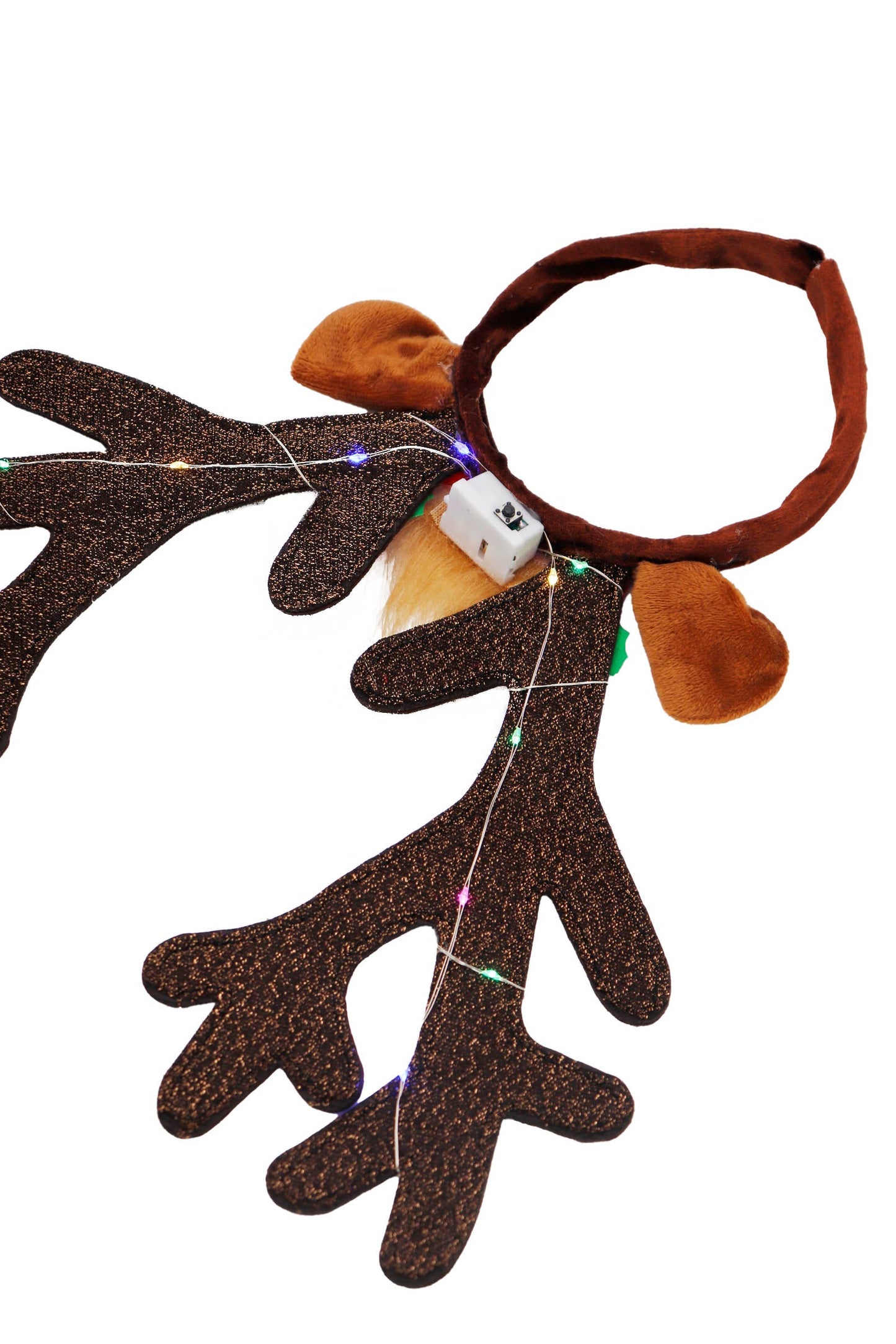 Oversized Rudolph Antler LED Light-Up Hairband