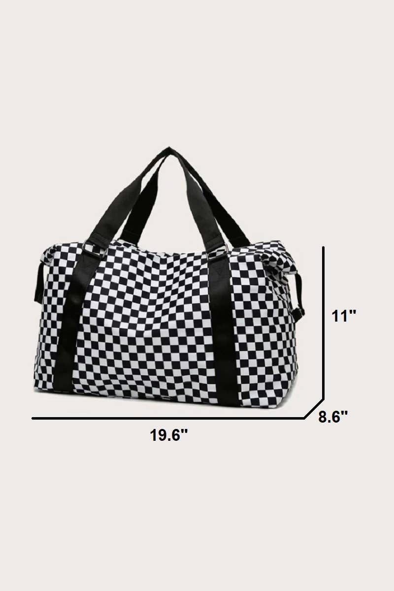 Checkered Travel Duffle Bag