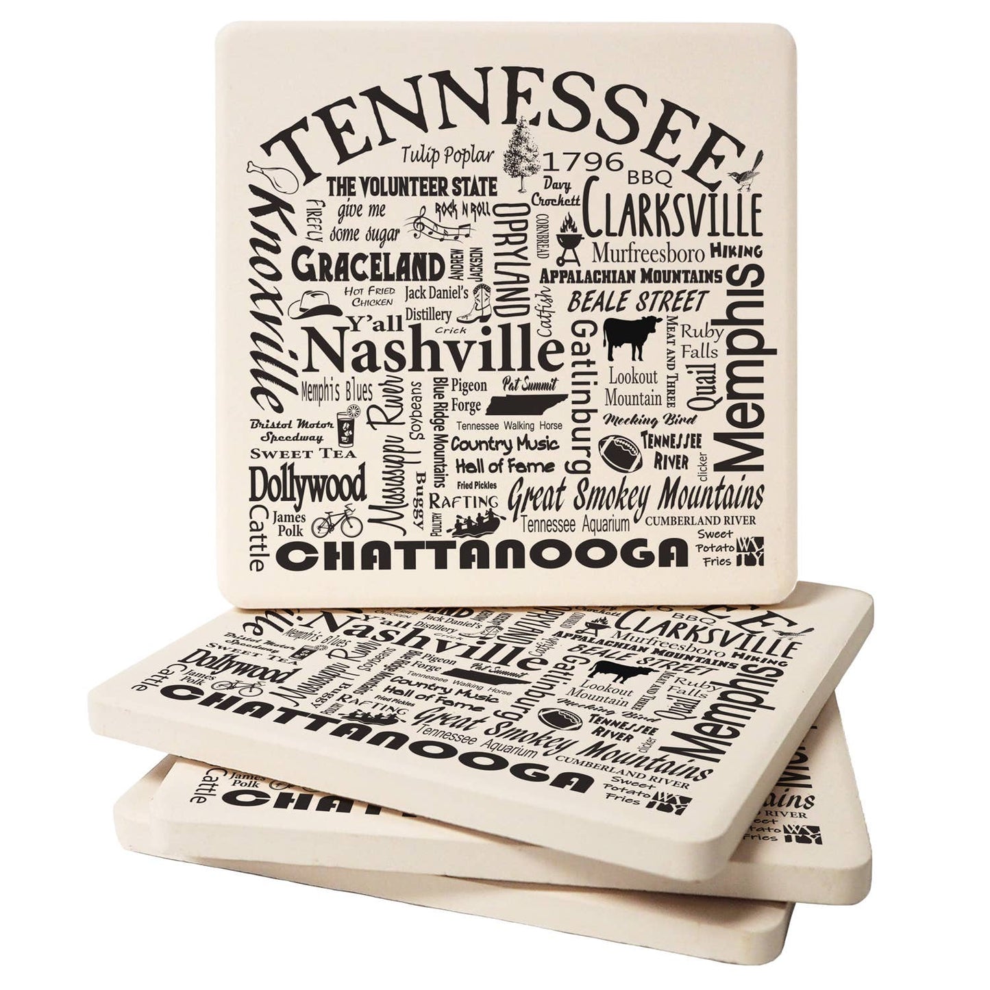 Where Life Takes You-Tennessee 4pk Stone Coasters