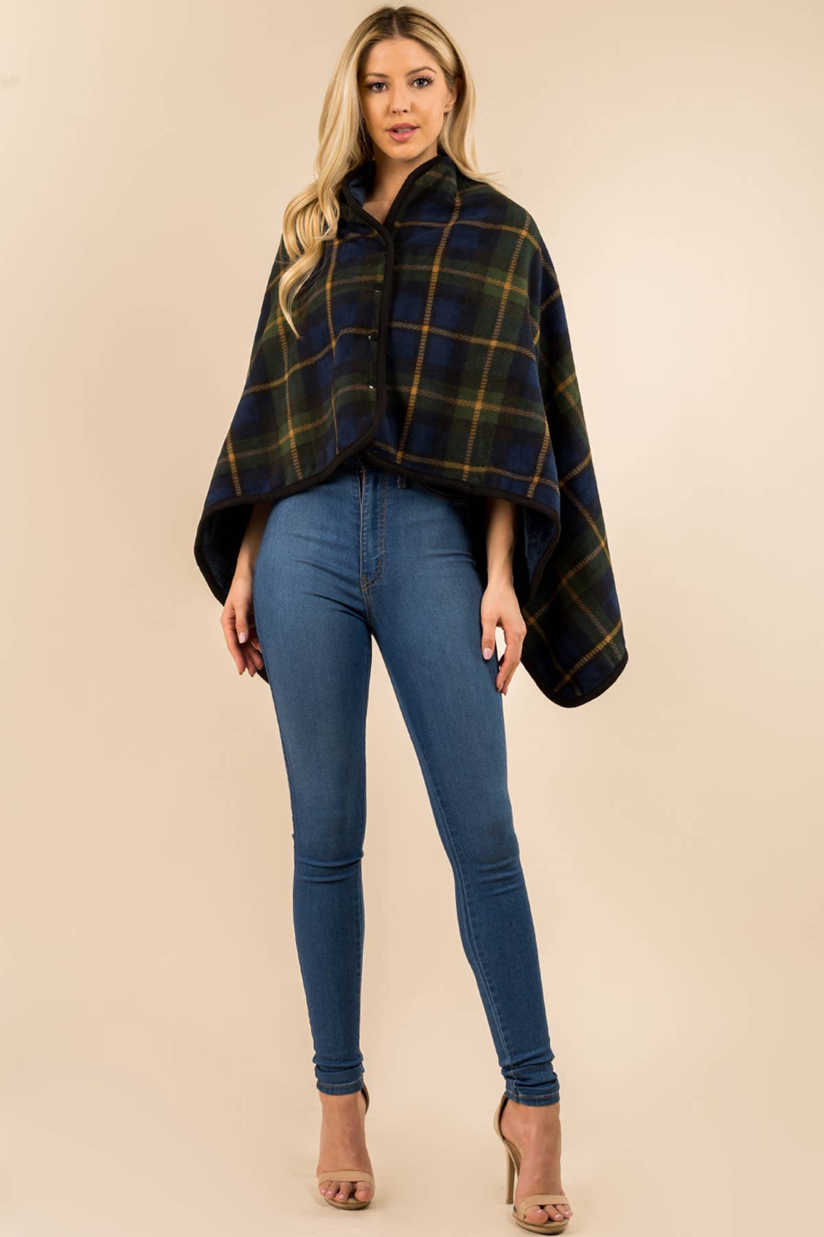 Plaid Blanket Shawl
