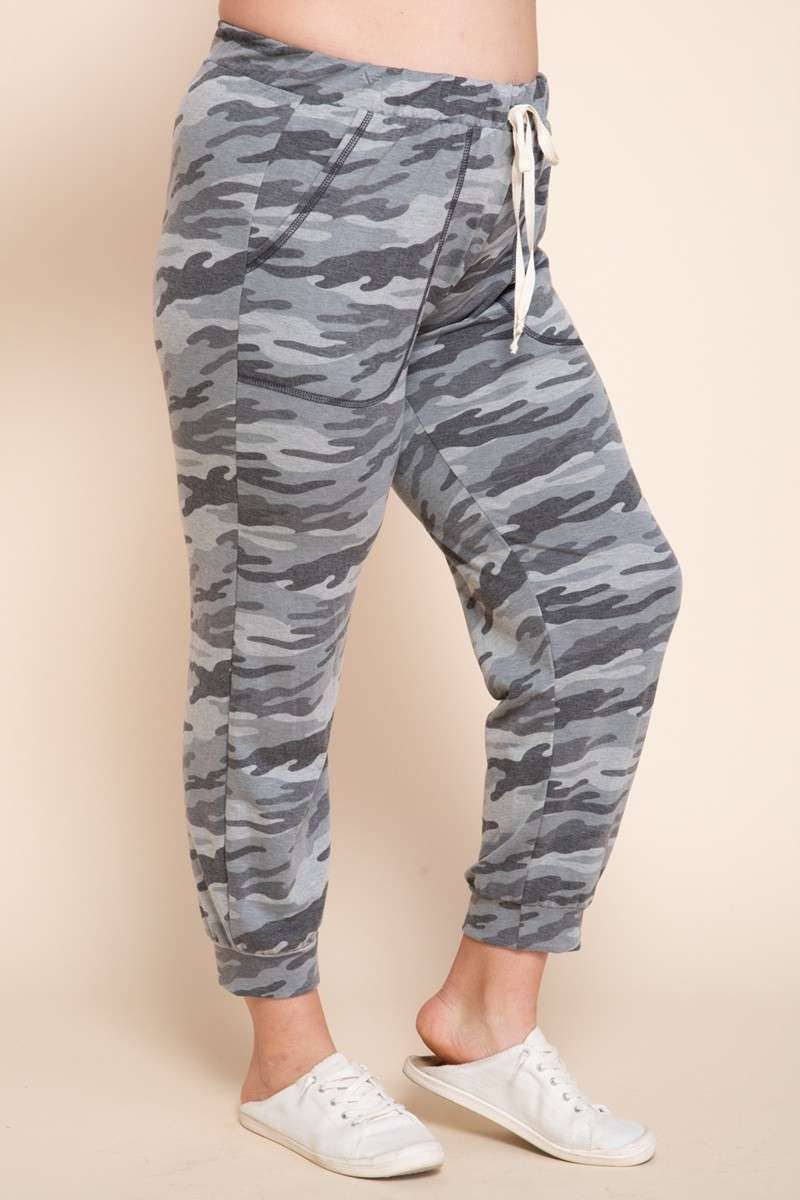PLUS ARMY PRINT JOGGER PANTS