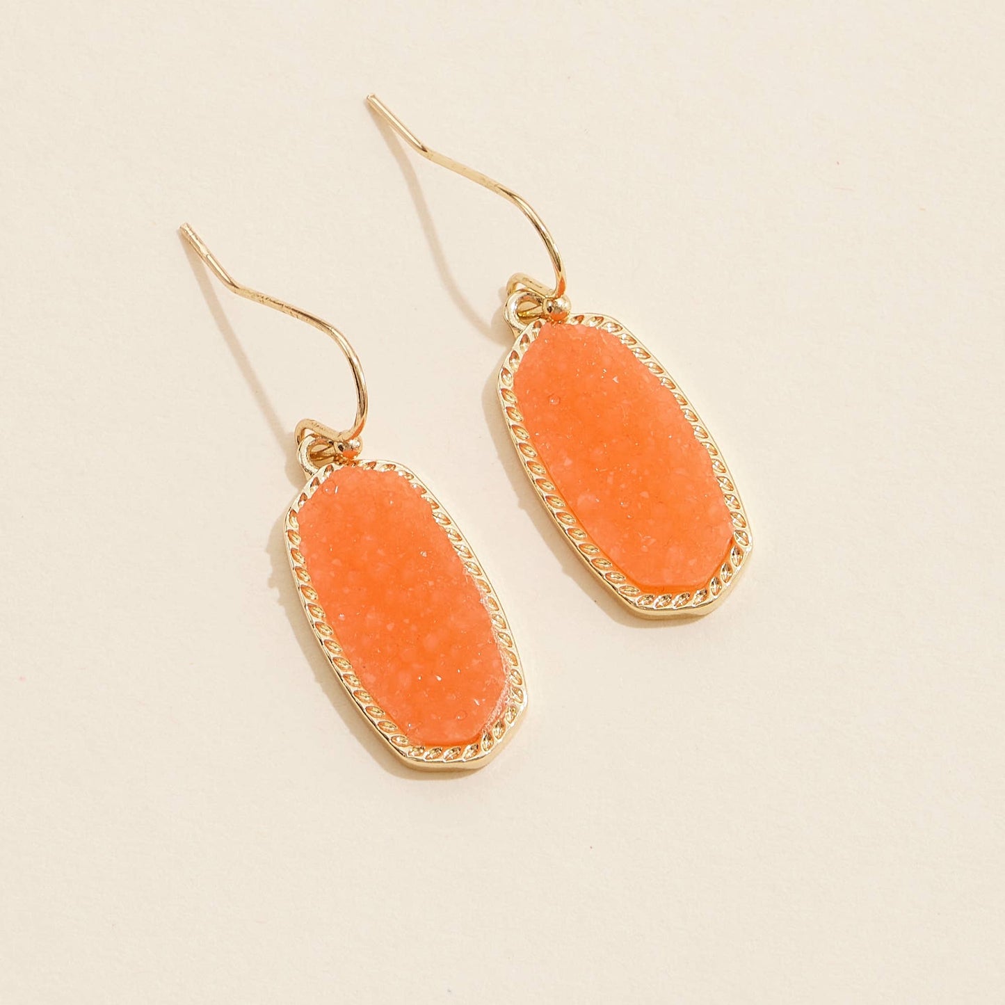 Druzy Stone Dangling Earrings