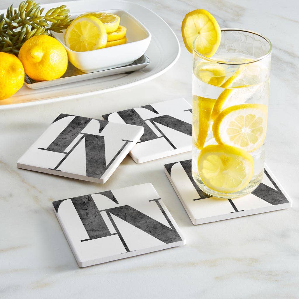 Minimalist B&W Tennessee Coaster