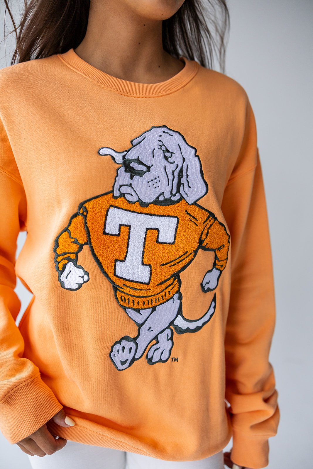 Vintage Tennessee Vols Dog Mascot Chenille Patch Sweatshirt