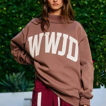 WWJD | 'WWJD & AMEN' Reversible Mock Neck Sweatshirt