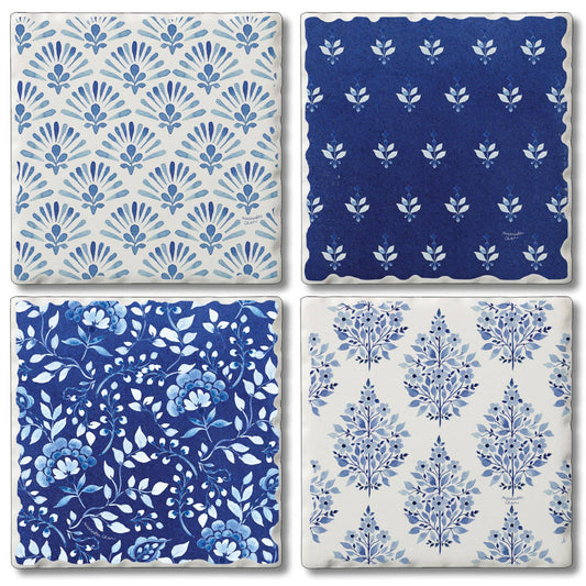 Jaipur Assorted Image Tumbled Tile Coaster 4 Pack
